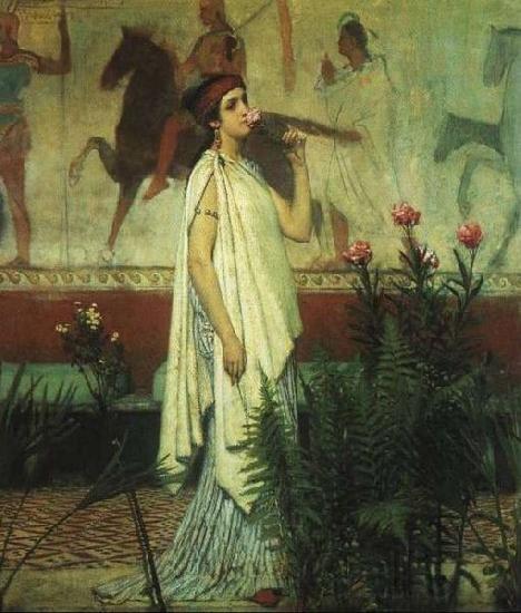 Laura Theresa Alma-Tadema A Greek Woman Sir Lawrence Alma Norge oil painting art